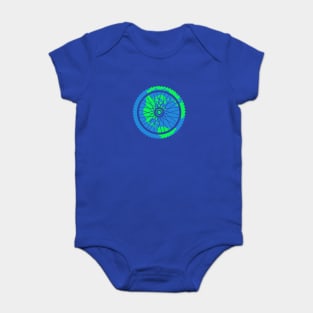 Mountain Bike Tire Earth Gear Graphic Biking Design Baby Bodysuit